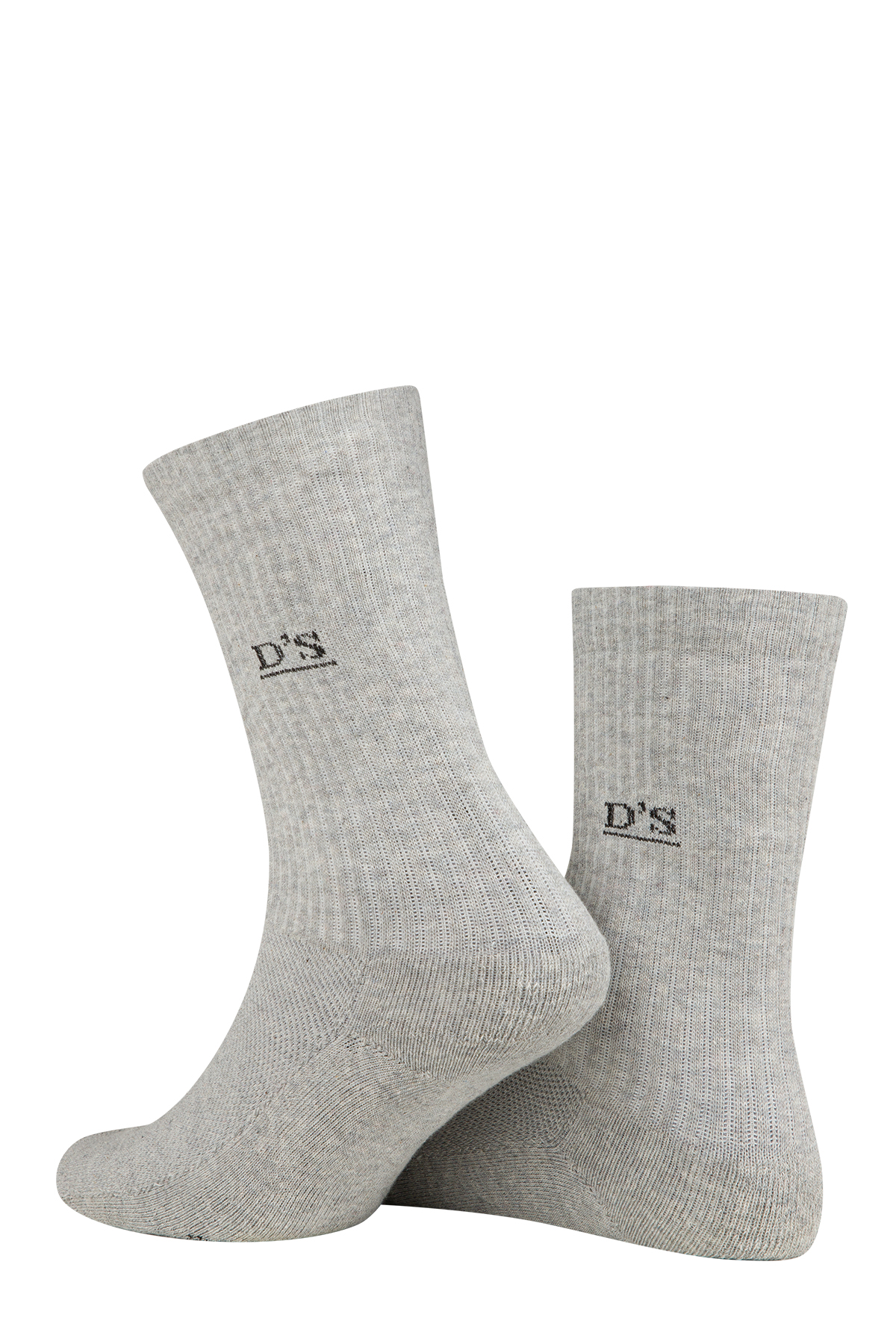 DS Damat Erkek Spor 2 li Çorap SİYAH-GRİ