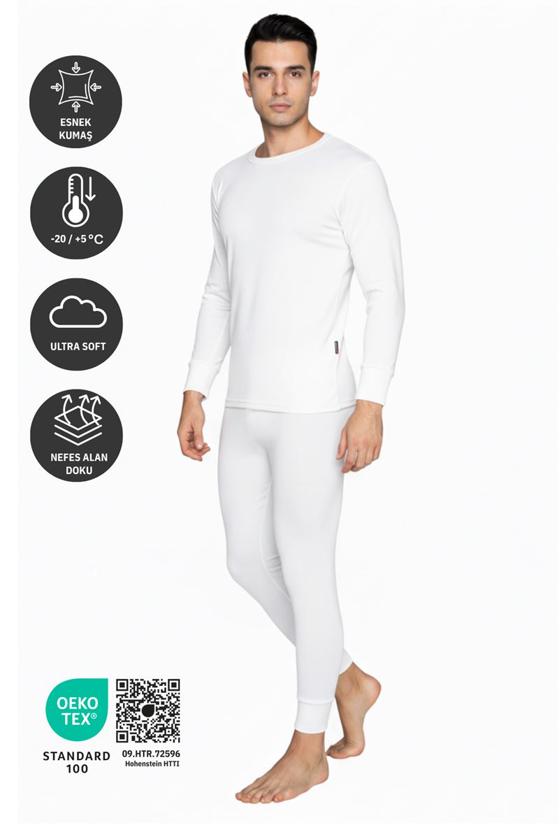 Thermoform Heavy Unisex Termal İçlik BEYAZ