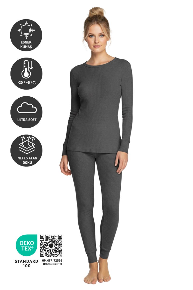 Thermoform Soft Termal İçlik Set ANTRASiT