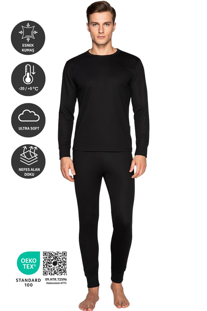 Thermoform Active Yetişkin Termal İçlik Set SİYAH