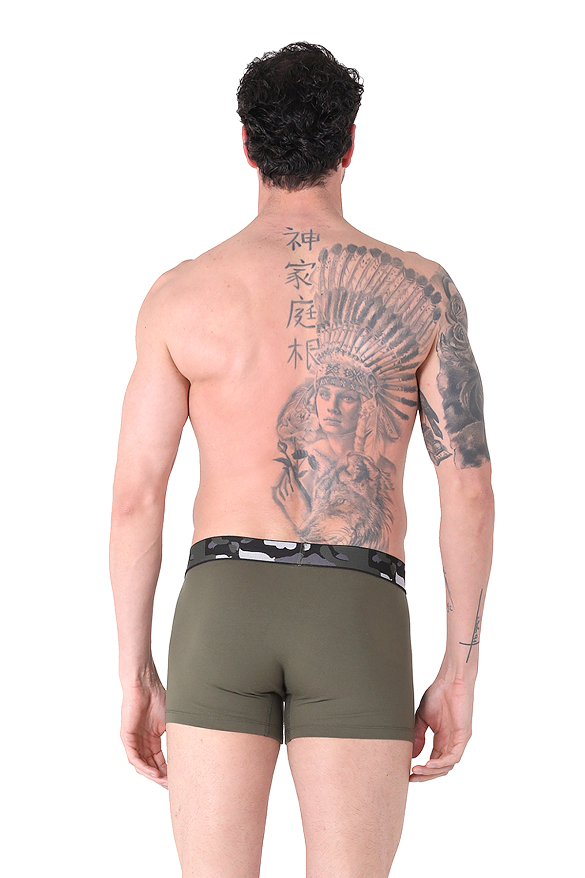 North Ice 2li Kamuflaj Boxer LACİ/HAKİ