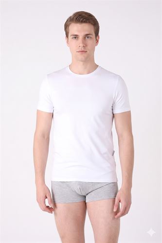 North Ice Bisiklet Yaka Tshirt BEYAZ
