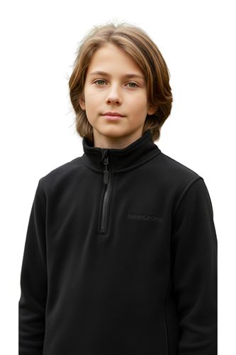 Thermoform Polarline Çocuk 1/4 Fermuar Sweatshirt SİYAH