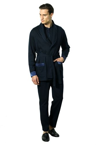 Ds Damat Saten Biyeli Patlı 5li Penye Rob Set LACİVERT