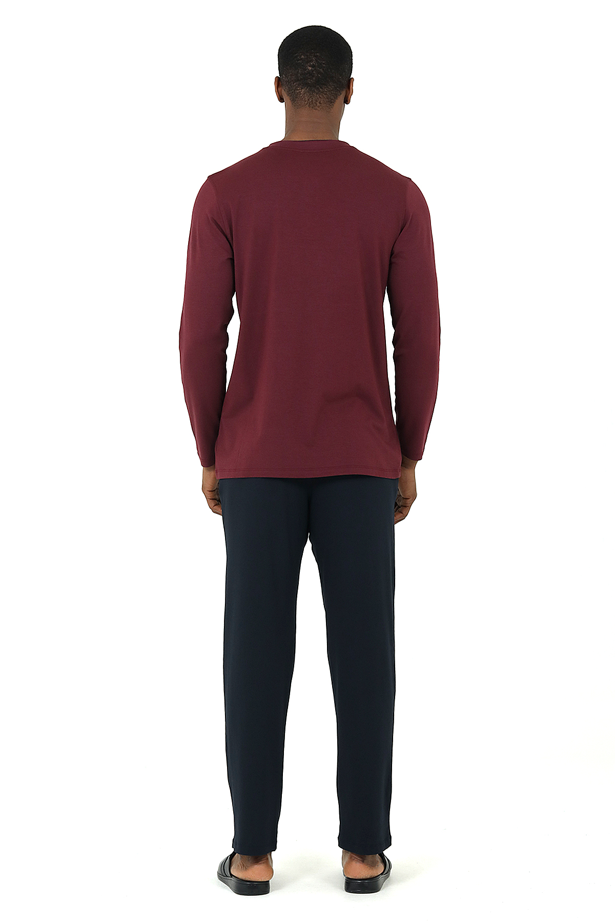 Ds Damat Classic Pijama Triko Rob Set 3 'lü LACİ-BORDO