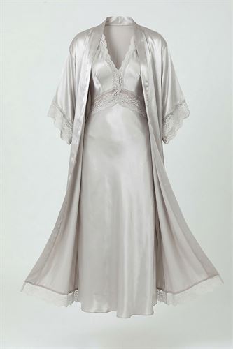 Bondy Saten 2 Li Set Uzun VİZON