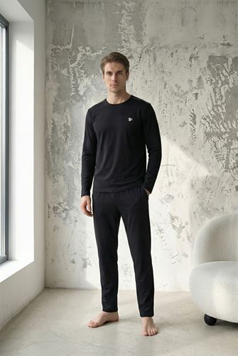 Thermoform Pure Comfort Pamuk  Erkek Pijama Takımı SİYAH