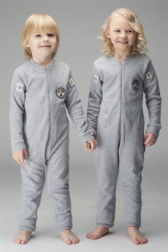 Thermoform Unisex Bebek Çocuk Terletmeyen Termal Tulum – İç Yüzü Tüylendirilmiş, %50 Pamuk, Soğuk Havalara Uyumlu GRI