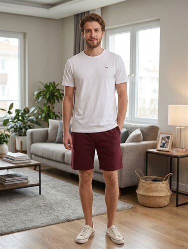 Ds Damat Ribana Şort Takımı BORDO