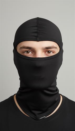 Thermoform AeroRide Mikrofiber Kask İçi Balaklava Antimikrobiyal Kar Maskesi SİYAH