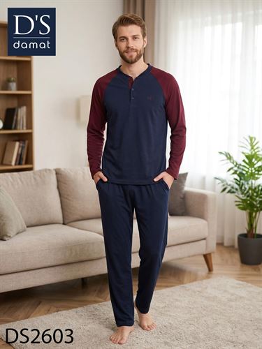 Ds Damat Maverick Reglan Kol Pijama Takımı LACİVERT