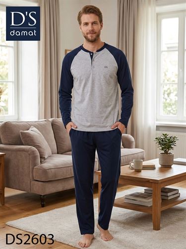 Ds Damat Maverıck Reglan Kol Pijama Takımı GRI
