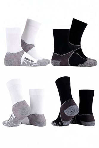 Thermoform Coolmax Yürüyüş Çorabı 4'lü Paket SİYAH-BEYAZ
