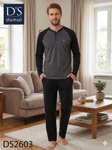 Ds Damat Maverıck Reglan Kol Pijama Takımı ANTRASiT